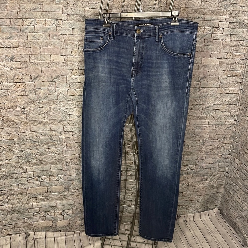 Mavi Zach Straight Leg Jeans Men’s W34 L32 Medium Wash Stretch Denim